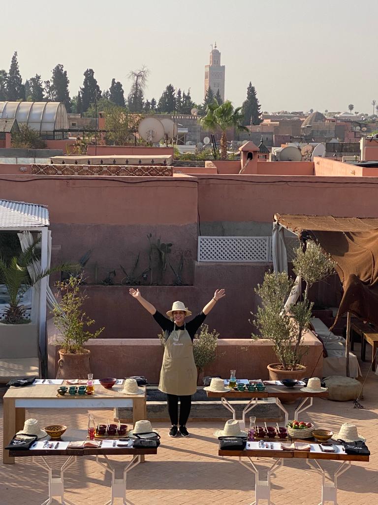 Cours de cuisine marocaine EVJF avec Chef Naima — Marrakech